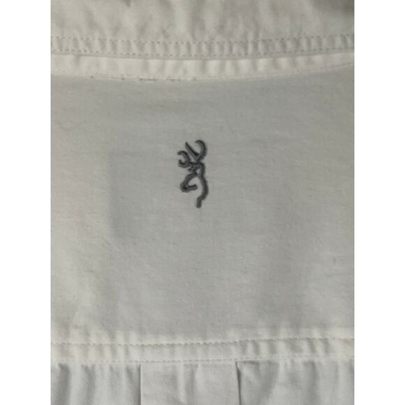 Browning Men's long sleeve button down shirt in white, size L - Picture 10 of 10